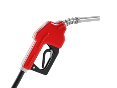 Kırmızı gaz başlığı şeffaf arkaplanda izole edildi