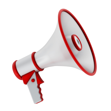 Beyaz Arkaplanda Megafon İzole Edildi.