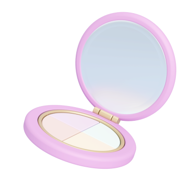 Çizgi film aynası şeffaf arkaplanda izole edilmiş. 3B illüstrasyon