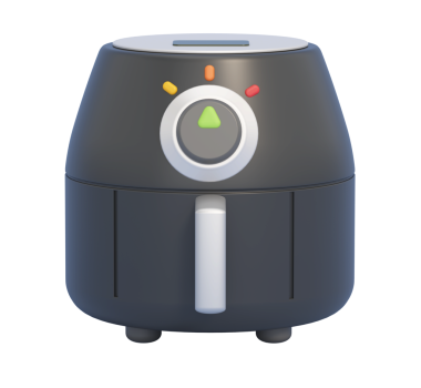 3D siyah elektrikli su ısıtıcısı izole edildi.