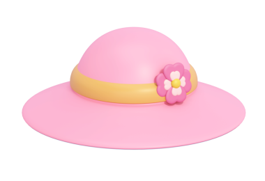 Altın şapkalı pembe paskalya yumurtası