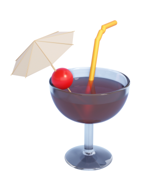 Şemsiyeli bir kokteyl