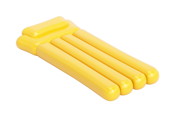 Sarı plastik şilte. 3d oluşturma