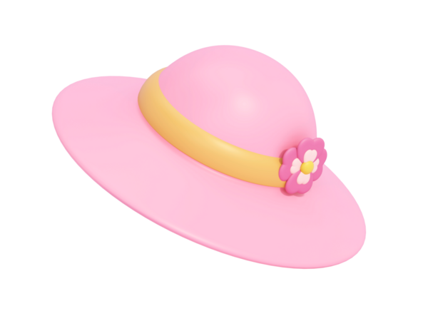 Pembe ve pembe şapkalı bir çizgi film karakteri