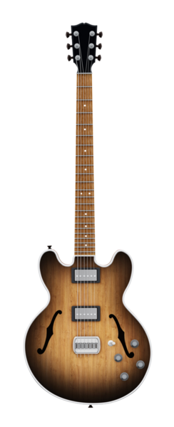 Beyaz arka plan üzerinde izole klasik elektro gitar. 3D çizim.