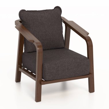 Retro chair isolated on white background. 3D illustration.