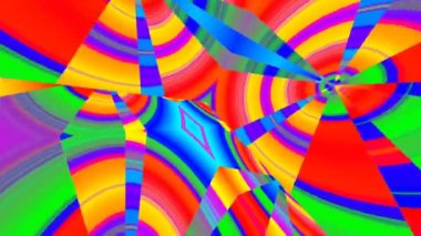 Mandala 3D Kaleydoskop Psikedelik Seyahat Geleneksel Bilinç Meditasyonu Tüneli Modeli Görüntü Rahatlatıcı Etnik Renkli Şablon