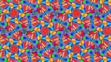 Mandala 3D Kaleydoskop Psikedelik Seyahat Geleneksel Bilinç Meditasyonu Tüneli Modeli Görüntü Rahatlatıcı Etnik Renkli Şablon