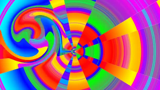 曼荼羅3D万華鏡シームレスループサイケデリックトリッピー未来派伝統的なトンネルパターン意識瞑想のための背景ビデオリラックスエスニックカラフルなパターン — ストック動画