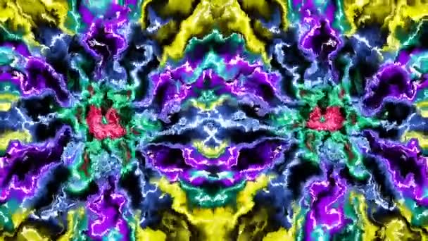 Kolorowe Abstrakcyjne Podłoże Grunge Psychodeliczne Przemiany Cieczy Bąbelków Przemiana Tuszu — Wideo stockowe