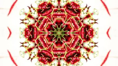Görüntü stop motion animasyon grafik illüstrasyon mandala arkaplan geometrik kaleydoskop şekil soyut tam renk