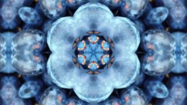 Görüntü stop motion animasyon grafik illüstrasyon mandala arkaplan geometrik kaleydoskop şekil soyut tam renk