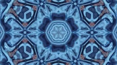 Görüntü stop motion animasyon grafik illüstrasyon mandala arkaplan geometrik kaleydoskop şekil soyut tam renk