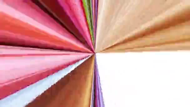Filmagem Stop Motion Animação Ilustração Gráfica Mandala Fundo Geométrico Caleidoscópio — Vídeo de Stock