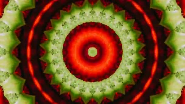 Film Stopp Rörelse Animation Grafisk Illustration Mandala Bakgrund Geometriska Kalejdoskop — Stockvideo
