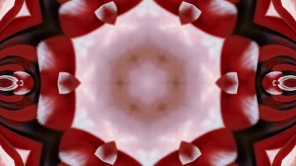 影像停止动作动画图解曼达拉背景几何万花筒形状抽象全色 — 图库视频影像