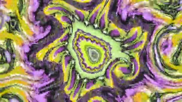 Beeldmateriaal Stop Beweging Animatie Grafische Illustratie Mandala Achtergrond Geometrische Caleidoscoop — Stockvideo
