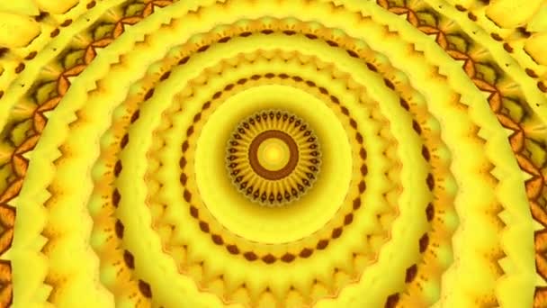Filmati Stop Motion Animazione Grafica Illustrazione Mandala Sfondo Geometrico Caleidoscopio — Video Stock