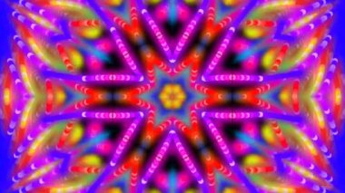 Görüntü stop motion animasyon grafik illüstrasyon mandala arkaplan geometrik kaleydoskop şekil soyut tam renk