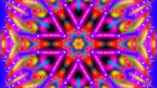 Footage Stop Motion Animation Graphic Illustration Mandala Background Geometric Kaleidoscope — Stock Video