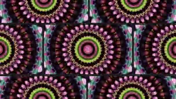Třetí Oko Hrdlo Čakra Etnické Posvátné Geometrie Kaleidoskop Nekonečný Vzory — Stock video