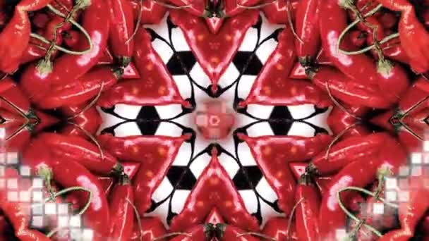 Third Eye Throat Chakra Ethnic Sacred Geometry Kaleidoscope Infinite Patterns — Stock Video