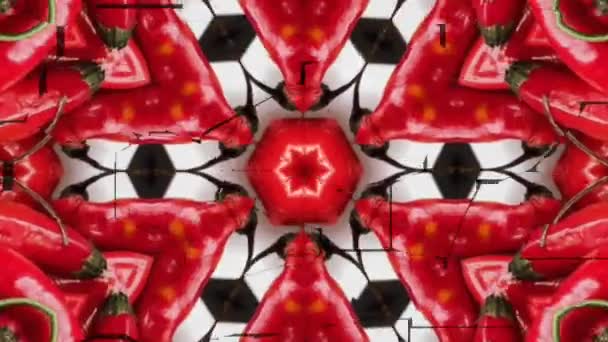 第三目喉チャクラ民族神聖な幾何学万華鏡無限の3DパターンシームレスVjループのための精神的な瞑想サイケデリック物質トリッピートランス旅行 — ストック動画