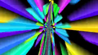 Üç boyutlu kaleydoskop mandala görsel enerji çakra fütüristik görsel vj dikişsiz döngü ile üçüncü gözünü açmak için psikedelik trans sanatının soyut arka planı