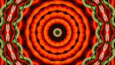Üç boyutlu kaleydoskop mandala görsel enerji çakra fütüristik görsel vj dikişsiz döngü ile üçüncü gözünü açmak için psikedelik trans sanatının soyut arka planı