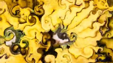 Üç boyutlu kaleydoskop mandala görsel enerji çakra fütüristik görsel vj dikişsiz döngü ile üçüncü gözünü açmak için psikedelik trans sanatının soyut arka planı