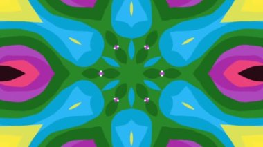 Üç boyutlu kaleydoskop mandala görsel enerji çakra fütüristik görsel vj dikişsiz döngü ile üçüncü gözünü açmak için psikedelik trans sanatının soyut arka planı