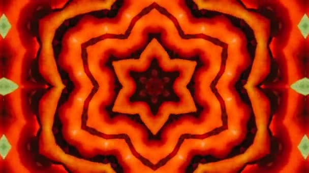 Kaleidoskop Mandala Abstraktní Pozadí Trippy Umění Psychedelický Tranzu Otevřít Třetí — Stock video