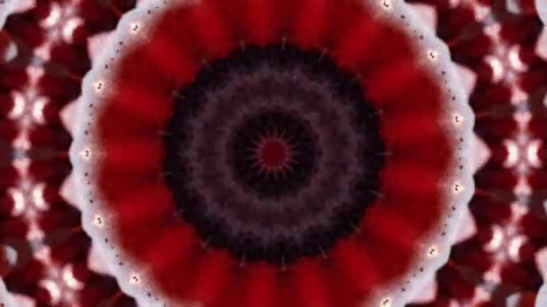 Caleidoscopio Mandala Sfondo Astratto Trance Trippy Art Psichedelico Aprire Terzo — Video Stock