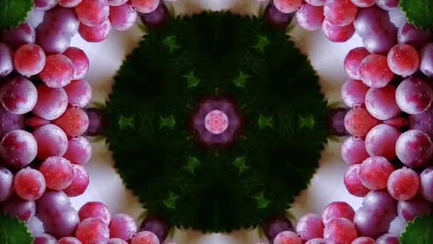 Kalejdoskop Mandala Abstrakt Bakgrund Trippy Konst Psykedelisk Trans Att Öppna — Stockvideo
