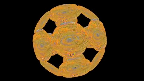 3D万華鏡マンダラ抽象的な背景のトリッピーアートサイケデリックトランス第三の目を開くためにビジュアルエネルギーチャクラ未来的な視聴覚Vjシームレスループ — ストック動画