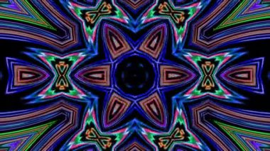 Soyut kaleydoskop arkaplanı. Güzel çok renkli kaleydoskop dokusu. Eşsiz kaleydoskop tasarımı.