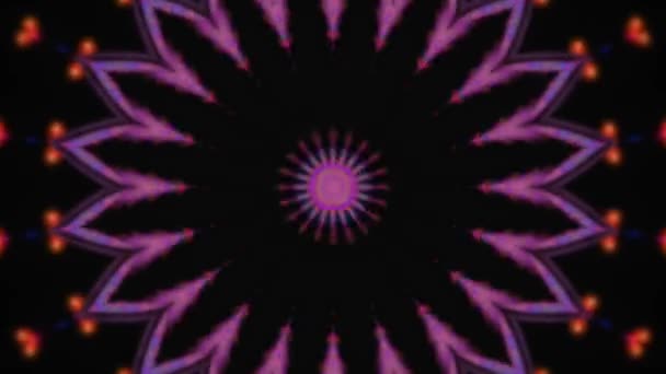 Abstraktes Kaleidoskop Schöne Mehrfarbige Kaleidoskop Textur Einzigartiges Kaleidoskopdesign — Stockvideo