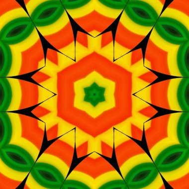 Soyut kaleydoskop arkaplanı. Güzel çok renkli kaleydoskop dokusu. Eşsiz kaleydoskop tasarımı.