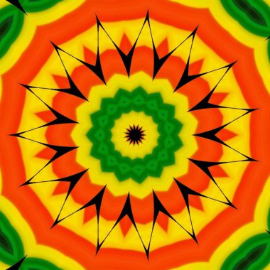 Soyut kaleydoskop arkaplanı. Güzel çok renkli kaleydoskop dokusu. Eşsiz kaleydoskop tasarımı.