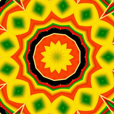 Soyut kaleydoskop arkaplanı. Güzel çok renkli kaleydoskop dokusu. Eşsiz kaleydoskop tasarımı.