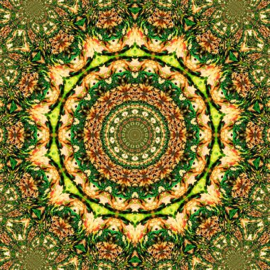 Soyut kaleydoskop arkaplanı. Güzel çok renkli kaleydoskop dokusu. Eşsiz kaleydoskop tasarımı.