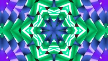 Görüntü stop motion animasyon grafik illüstrasyon mandala arkaplan geometrik kaleydoskop şekil soyut tam renk