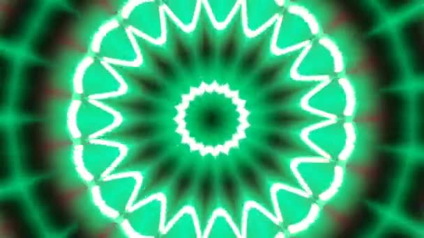 Filmación Stop Movimiento Animación Gráfico Ilustración Mandala Fondo Geométrico Caleidoscopio — Vídeos de Stock