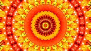 Görüntü stop motion animasyon grafik illüstrasyon mandala arkaplan geometrik kaleydoskop şekil soyut tam renk