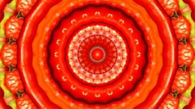 Görüntü stop motion animasyon grafik illüstrasyon mandala arkaplan geometrik kaleydoskop şekil soyut tam renk