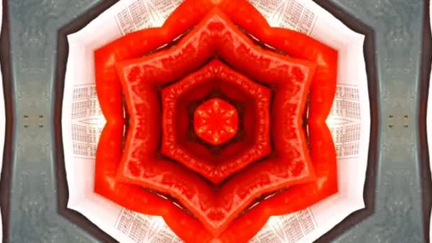 Βίντεο Σταματήσει Κίνηση Κινουμένων Σχεδίων Γραφική Απεικόνιση Mandala Φόντο Γεωμετρικό — Αρχείο Βίντεο