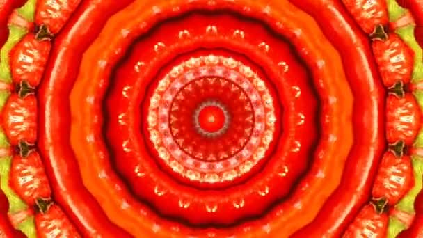 Verfilmung Stop Motion Animation Grafik Illustration Mandala Hintergrund Geometrisch Kaleidoskop — Stockvideo