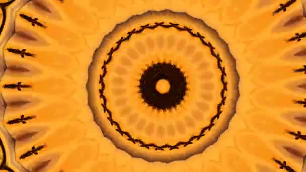 Filmación Stop Movimiento Animación Gráfico Ilustración Mandala Fondo Geométrico Caleidoscopio — Vídeo de stock