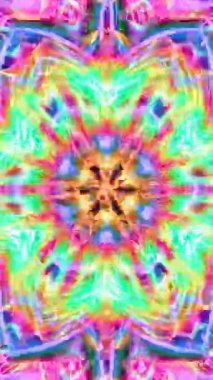 Görüntü stop motion animasyon grafik illüstrasyon mandala arkaplan geometrik kaleydoskop şekil soyut tam renk