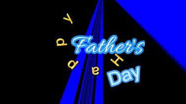 Mutlu Babalar Günü konsepti video görüntüleri 4k Alpha Channel. Mutlu Babalar Günü metin animasyonu tebrik kartı ve kutlamalar için uygundur